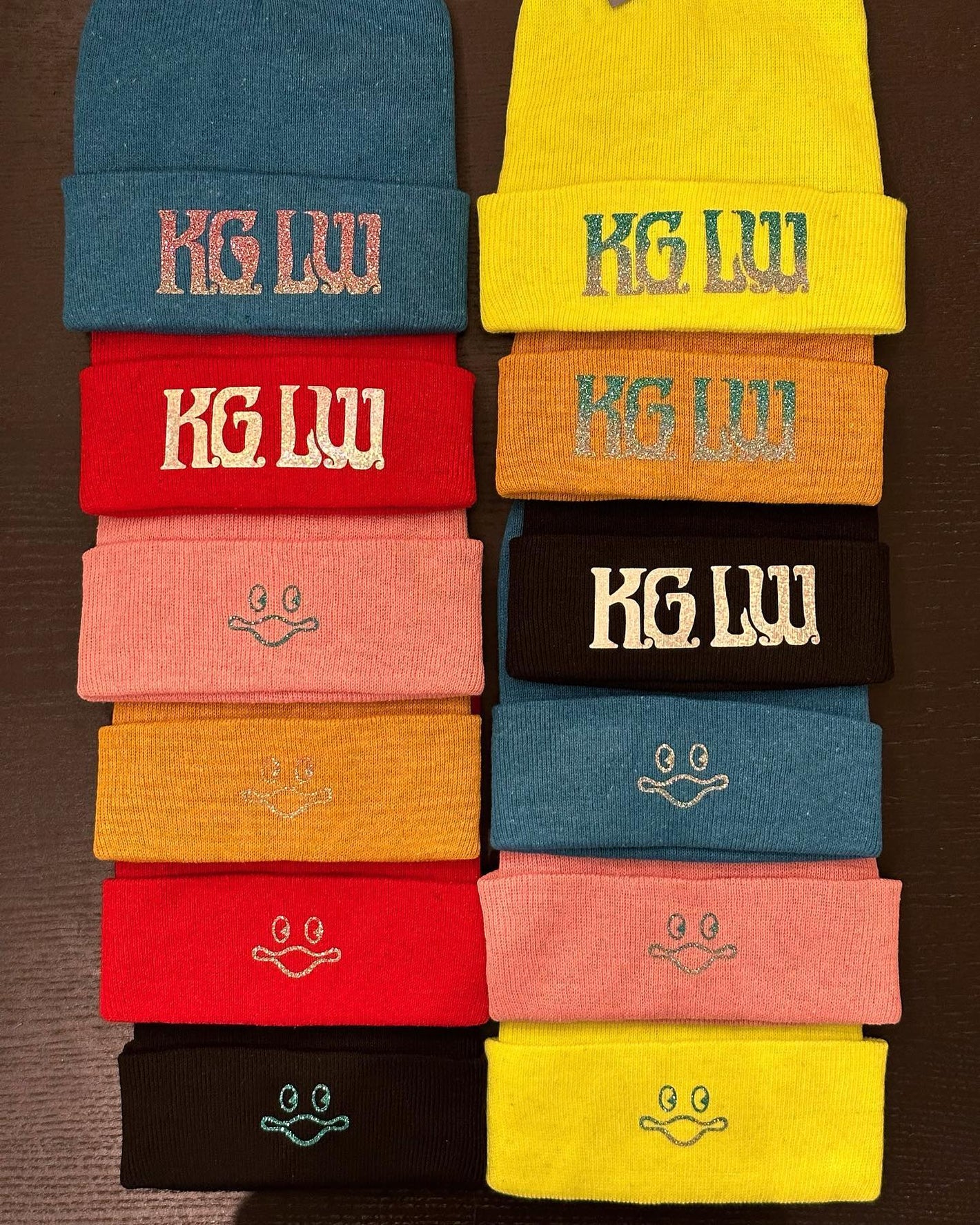 KGLW & Fishies knit beanies